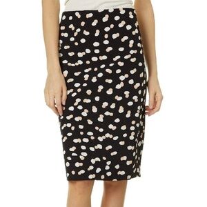 Philosophy Black White Pink Dot Pencil Skirt Size 2 Y2K Retro Career 90s